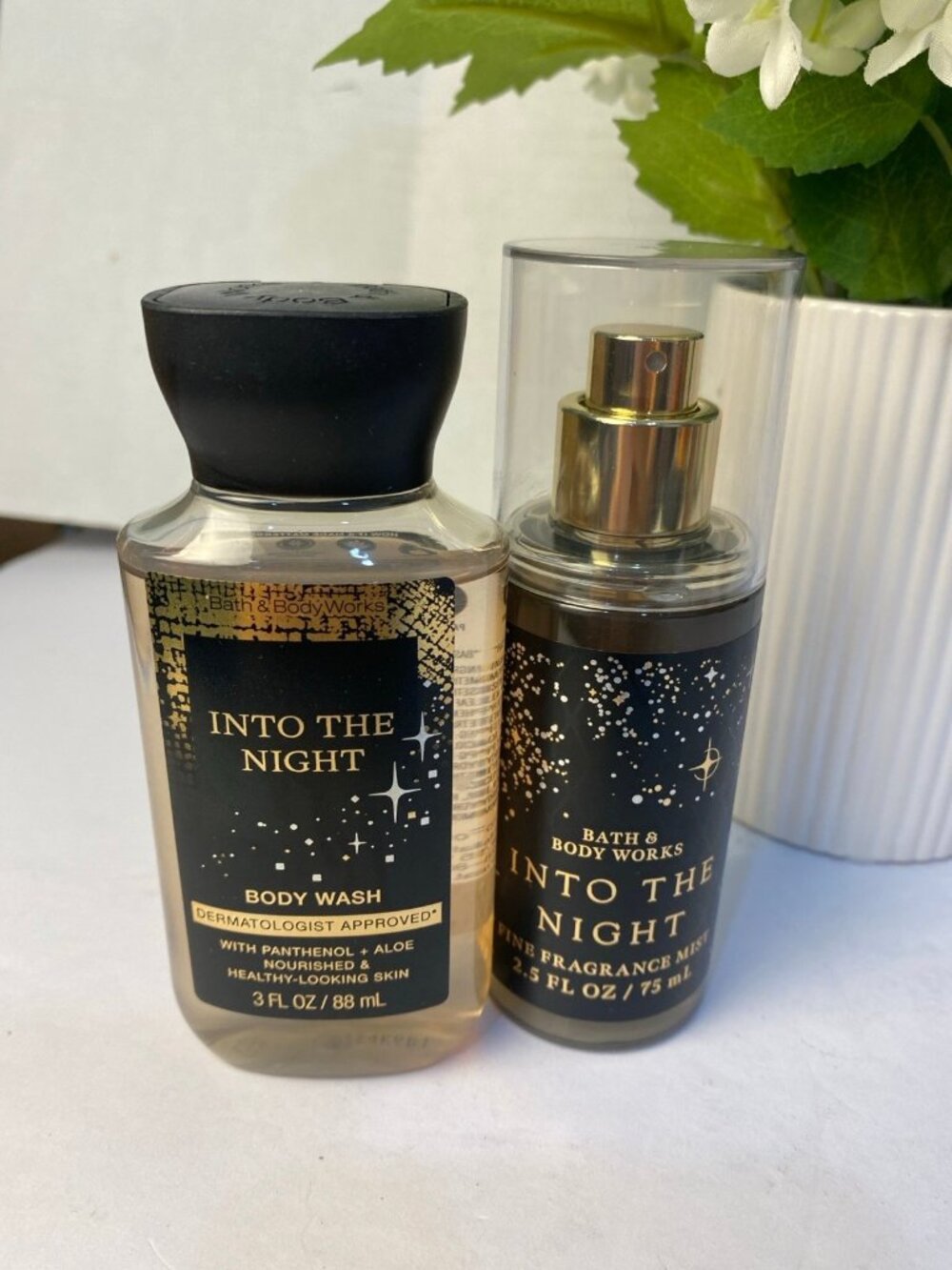 "Into The Night" Bath & Body Works 2 Pc Travel Mini Size Body Care Set